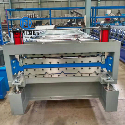 Ibr Trapezoidal छत की दीवार पैनल के लिए कलर स्टील डबल लेयर रोल बनाने की मशीन