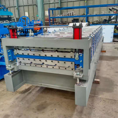 Ibr Trapezoidal छत की दीवार पैनल के लिए कलर स्टील डबल लेयर रोल बनाने की मशीन
